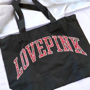 Pink tote bag